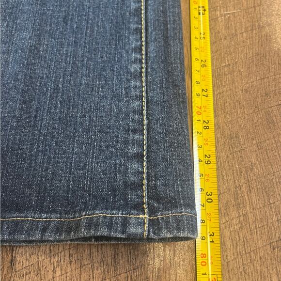 Ann Taylor Slim Boot Denim Jeans Womens Size 8 Embroidered Pockets Rodeo Barn - Picture 9 of 10
